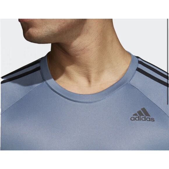 Adidas Stay Dry Sz M Climalite D2M TEE Training Raw Steel Color Shirt CE4022 - Picture 2 of 12